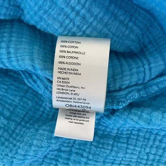 We The Free Summer Daydream Button Shirt Top Womens S Blue Long Sleeve Oversized - Picture 14 of 15